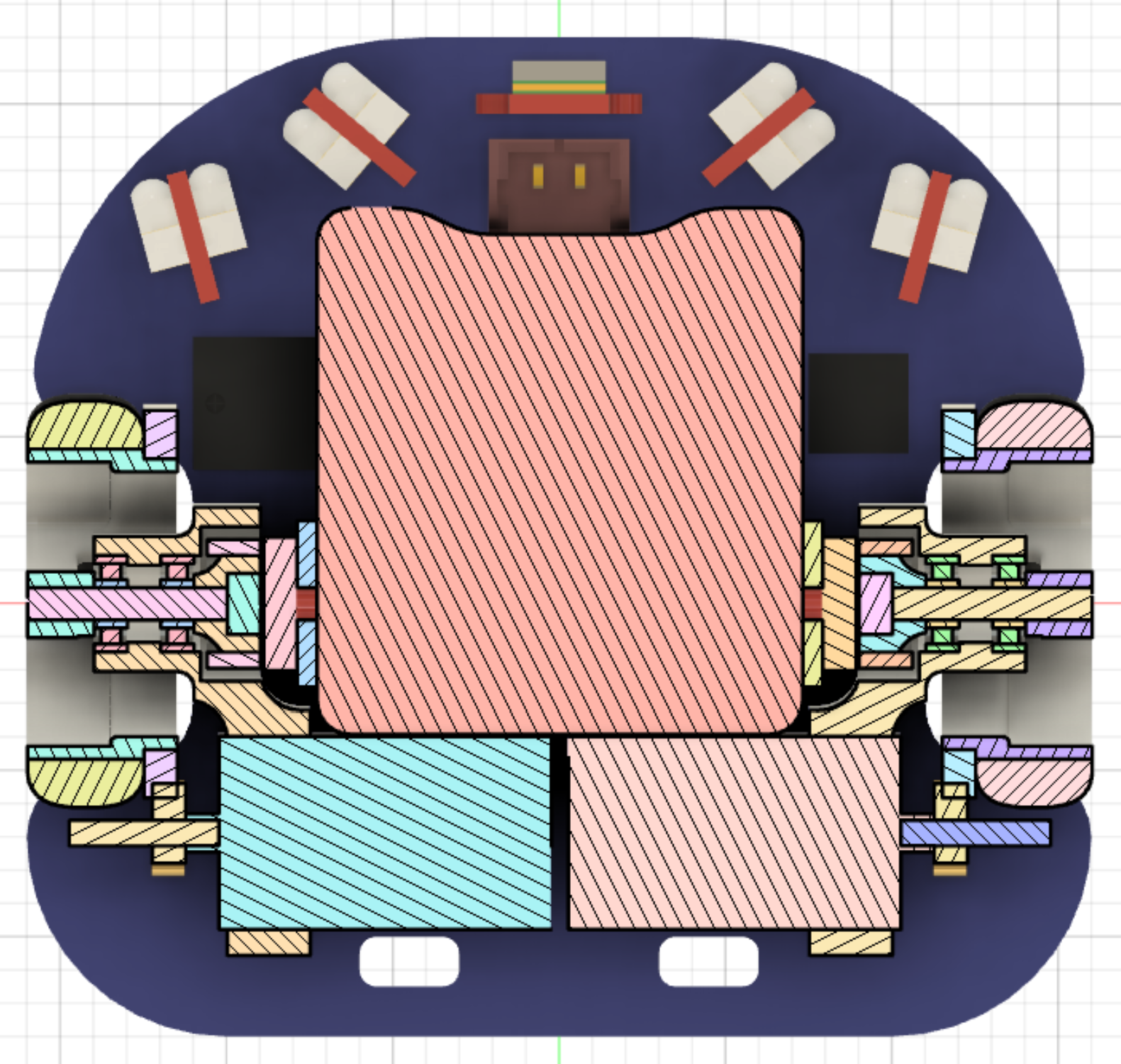 KERISE v5 の足回り (車軸断面)