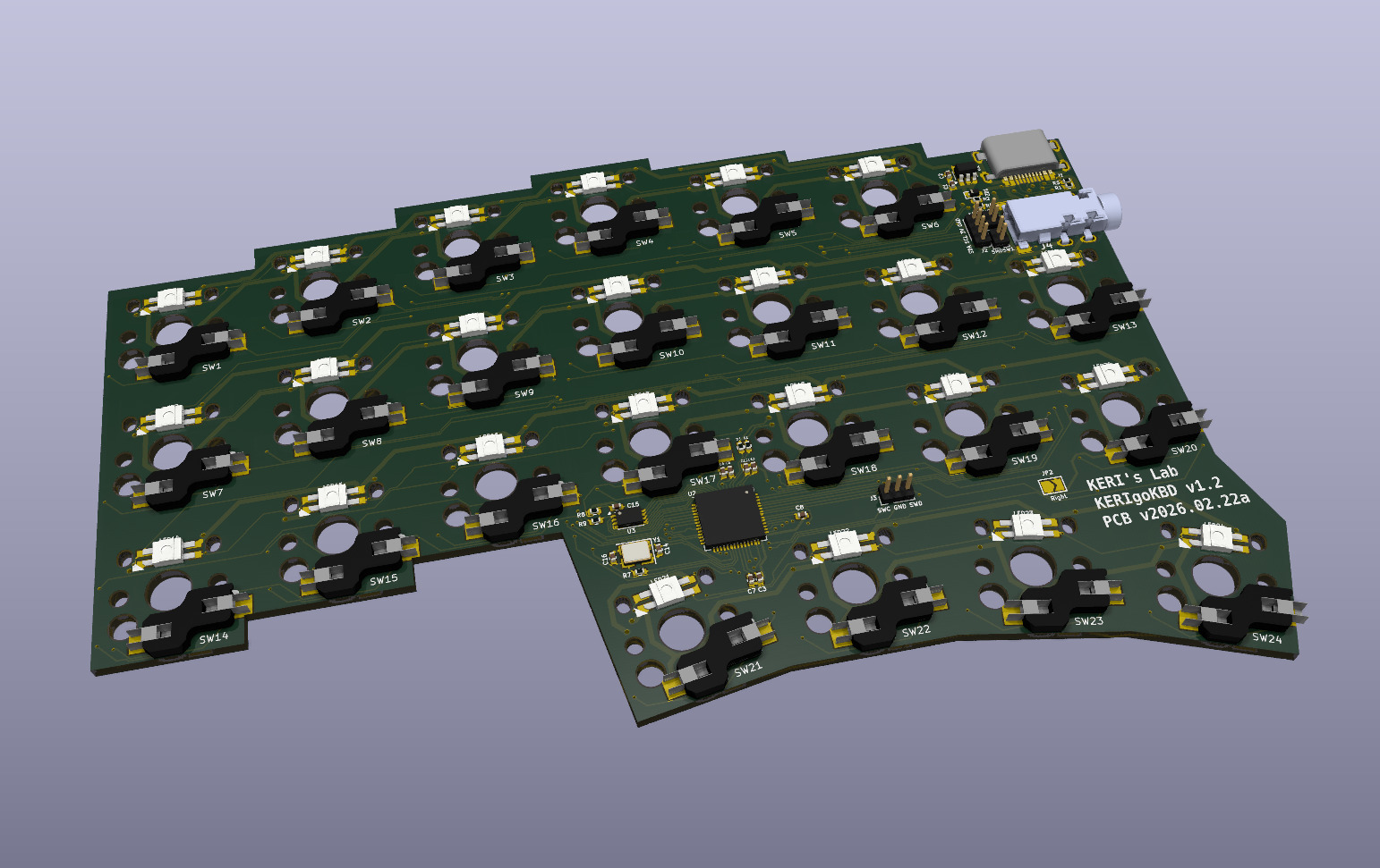 KERIgoKBD v1.2 PCB