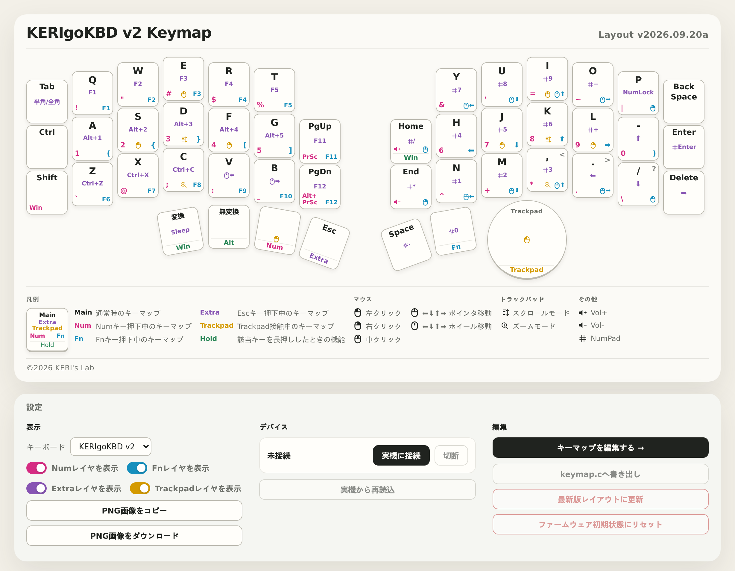 KERIgoKBD Studio の全体画面